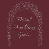 シンプル結婚ゲートレッドフローラ プレイスカード