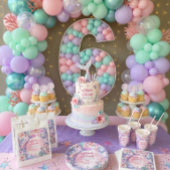 6歳の誕生日おめでとう キラキラ人魚の尾  招待状