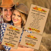 農家の秋結婚収穫 ポストカード