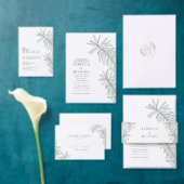 森林緑シンプル植物座図ポスター ポスター (この独立クリエイターのコレクションをカスタマイズ。)