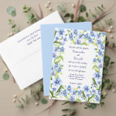 かわいらし青忘れい私は水の色結婚の 招待状 (この独立クリエイターのコレクションをカスタマイズ。テスト)