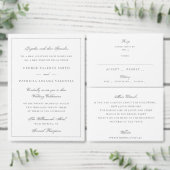 Elegant Gray Border Script Wedding 招待状 (この独立クリエイターのコレクションをカスタマイズ。)