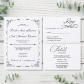 フォーマル エレガント両面プログラムカード プログラム (この独立クリエイターのコレクションをカスタマイズ。)