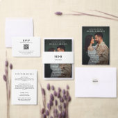 Modern Minimalist Real Sage Green Photo Wedding 招待状 (この独立クリエイターのコレクションをカスタマイズ。)