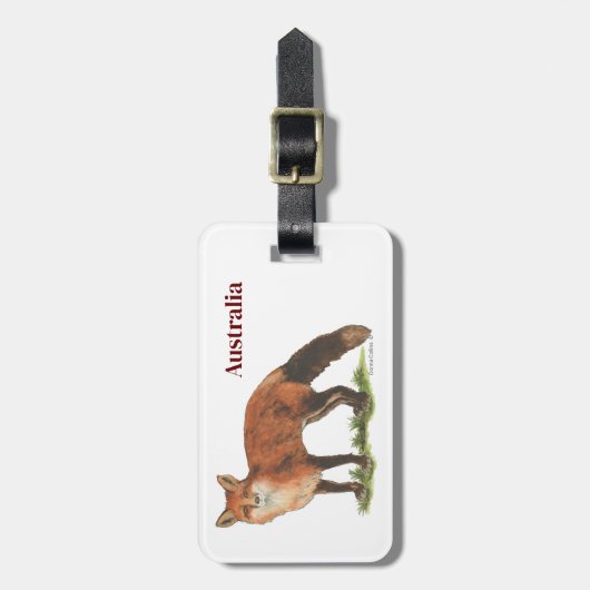 Collection Fox Luggage Tag ラゲッジタグ (正面縦)