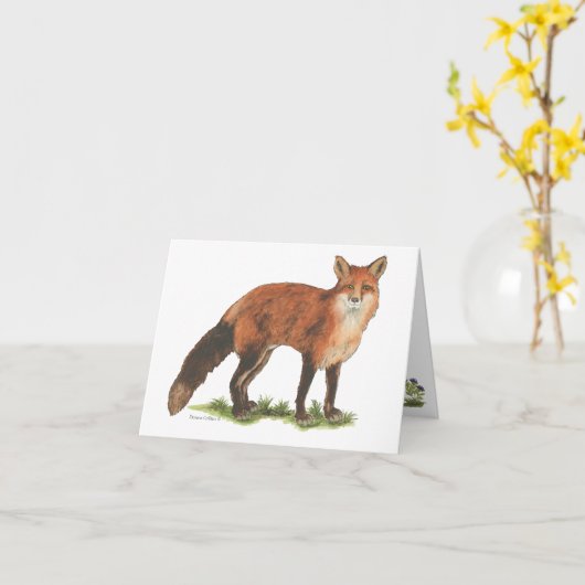 Collection Fox Note Card カード (黄色い花)