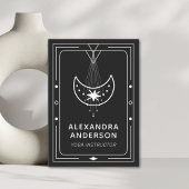 Geometric Celestial Crescent Moon Yoga Instructor  名刺