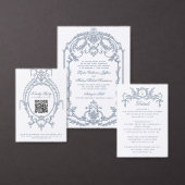 ブルーフランスのバ華美ロケ文字 出欠カード (この独立クリエイターのコレクションをカスタマイズ。)