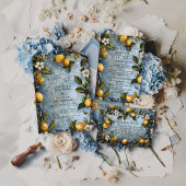 Fresh Citrus Botanical Wedding 招待状