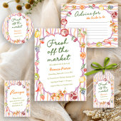 Fresh Off The Market Whimsical Bridal Shower ラウンドシール