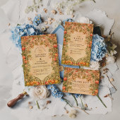 Vintage Orchard Botanical Wedding 招待状