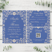 メキシ素朴コ・ブルー結婚の感謝 ラウンドシール (この独立クリエイターのコレクションをカスタマイズ。)