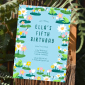 カエルとリリーのパッドかわいい誕生日ベビーシャワー ペーパープレート