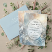 Frozen Petals in a Golden Winter Mist Wedding 招待状 (この独立クリエイターのコレクションをカスタマイズ。テスト)