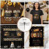 おもしろいレオパード誕生日クイーン5誕生日 スタンダードカクテルナプキン