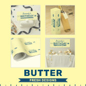 Funny Retro Butter Stick Personalized Birthday  招待状