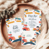 おもしろい車少年の赤ちゃんシャワー スタンダードカクテルナプキン