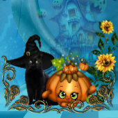 猫とのおもしろいハッピーハローウィン パーカ