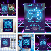 Game on Fun Birthday Boy  招待状