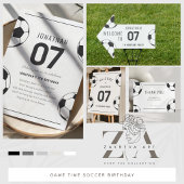 サッカー少年7歳の誕生日おめでとう 招待状