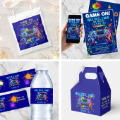 Gamer Birthday Blue Splatter Paint Video Game フェイバータグ