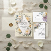 Black Wedding Thank You Card With QR Code