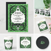 Green and Black Gated Rose Princess Birthday  紙コップ