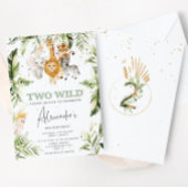 サファリ野生動物養子縁組証明書 招待状