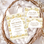 Gentle Safari Animals  Baby Shower 招待状