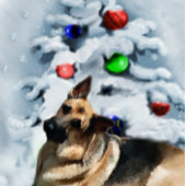 ドイツの羊飼いのクリスマス ラッピングペーパー