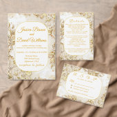 ギルド開花クラシック結婚式招待状 招待状 (この独立クリエイターのコレクションをカスタマイズ。)