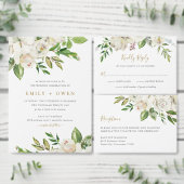 ギルド開花RSVPポストカードと食事の選択 インビテーションポストカード (この独立クリエイターのコレクションをカスタマイズ。)