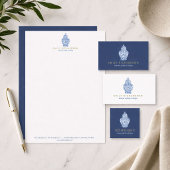 ジンジャー瓶の陶器のロゴデザイナーのダークブルー 名刺