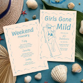 Girls Gone Mild Beach Bachelorette 招待状