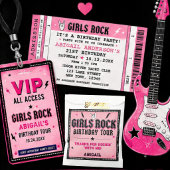 GIRLS ROCK CONCERT TICKET バースデー招待状