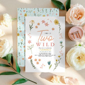 Girls Whimsical Two Wild Boho Wildflower Birthday ギフトタグ