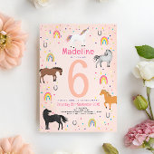 Girls Magical Girly Pink Unicorn Kids Birthday スタンダードカクテルナプキン