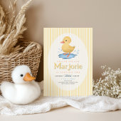 Girls Duckling Puddle Summer Birthday 招待状