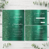 Emerald Green Glam Metallic Script Bridesmaid トートバッグ (この独立クリエイターのコレクションをカスタマイズ。)