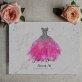 レインボーシルバードレスグリッタードリップスSweet sixteen 招待状