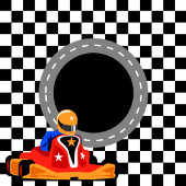 Go Kart Thank you Sticker スクエアシール