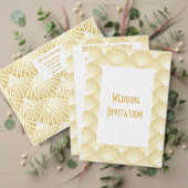 金ゴールド着色アールデコ結婚デザイン ラベル (この独立クリエイターのコレクションをカスタマイズ。テスト)