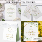 バプテスマのリースクロス聖書感謝していの聖句は、あなた方に好意 ギフトタグ