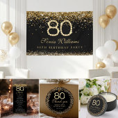 Gold Diamonds 80th Birthday Dinner Flat Menu メニュー