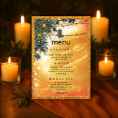 Rustic Amber Lights Wedding Invitation 招待状