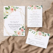 金ゴールド幾何学的秋結婚花の応援 スタンダードカクテルナプキン (この独立クリエイターのコレクションをカスタマイズ。)