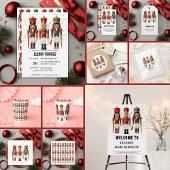 金ゴールドグリッターレッド&ブルーナツクラッカーベビーシャワー スタンダードカクテルナプキン