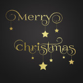 金ゴールド大切メリークリスマススター トランプ