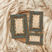 Gold Mosaic Islamic Wedding 招待状