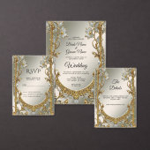 金ゴールド華美白フローラ表の番号 テーブルナンバー (この独立クリエイターのコレクションをカスタマイズ。)